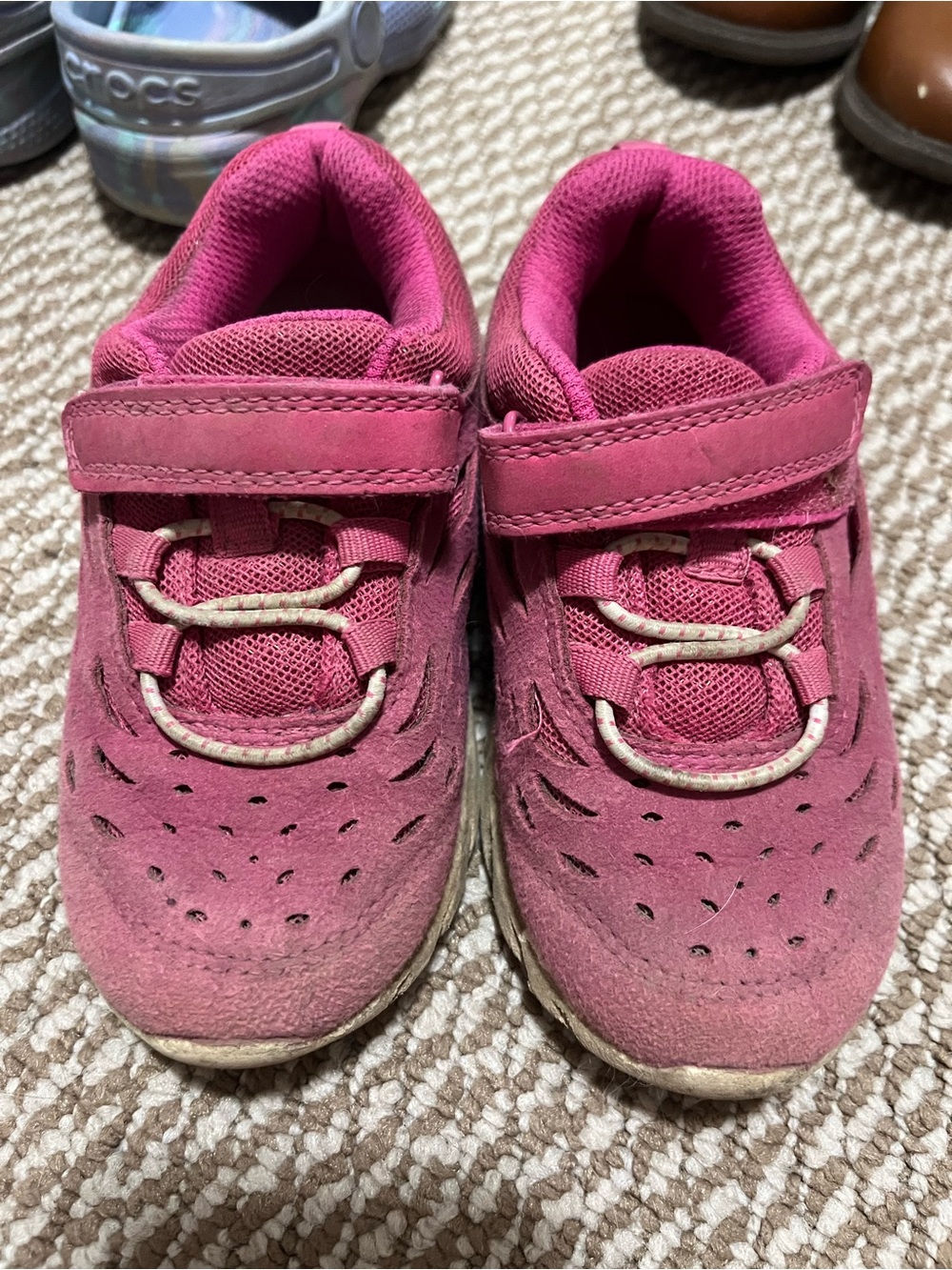 Joe Fresh Hot Pink Kids Velcro Sneakers
